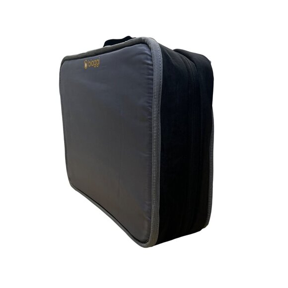 Biaggi Black Nylon Collapsible Rolling Duffel Bag With Multiple Pockets - Picture 11 of 14